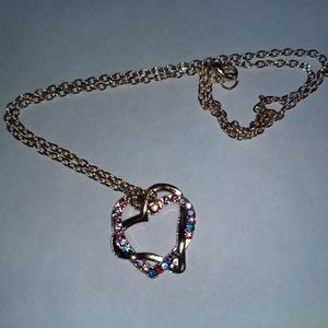 Jewelry - DOUBLE HEART NECKLACE - rhinestone jewelry love Jewelry - DOUBLE HEART NECKLACE - rhinestone jewelry love